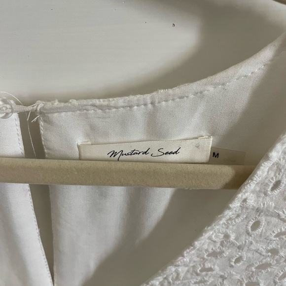 Mustard Seed White Embroidered Romper/Dress - Picture 4 of 4